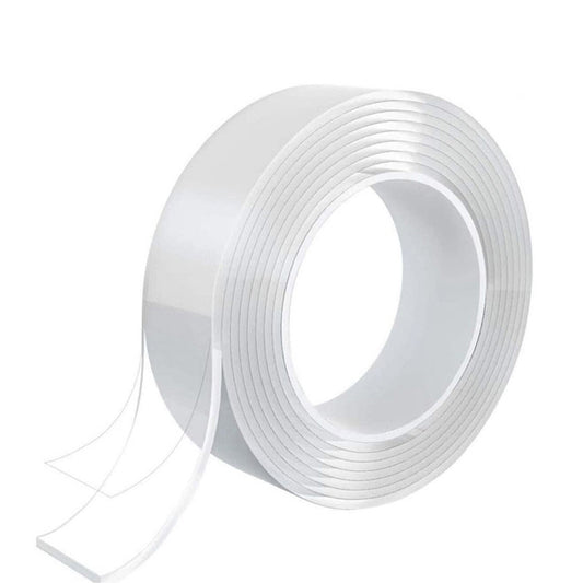 Double Sided Mounting Tape - 0.79" × 16.4' Transparent Roll, Heavy Duty Wall Stickers for Home Office Indoor Use, No Residue