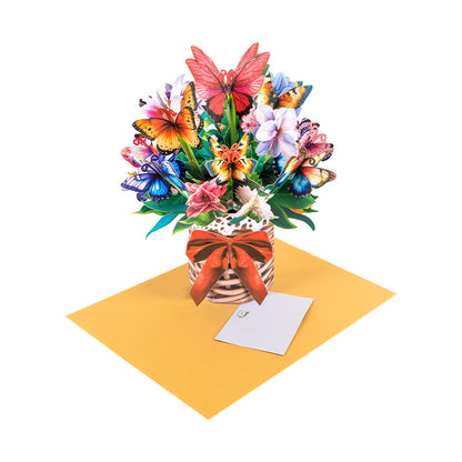 3D Pop-Up Floral Birthday Card; Suitable for Birthdays, Mother's Day, and Anniversaries