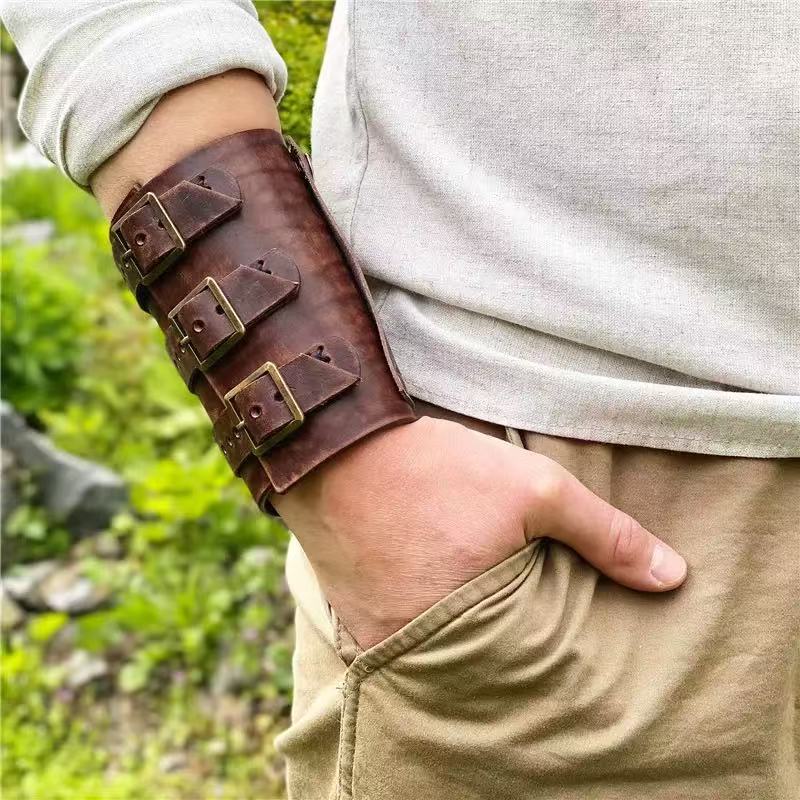 Leather Adjustable Wrist Wallet with Card Holder