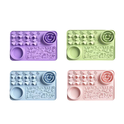 Slow Feeder Bowl Silicone Lick Mat for Dogs & Cats