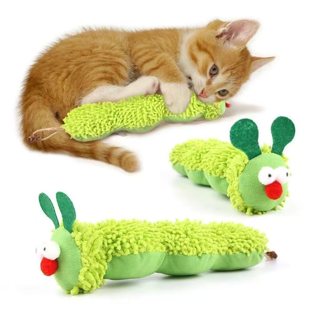 Catnip Toys for Cats, Cute Catnip Toys Caterpillar Shape Cat Chew Toy, Indoor Cats Interactive Cat Toys