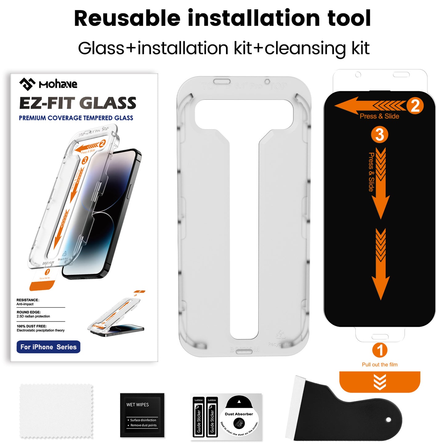 Easy Installation Screen Protector Tempered Glass for iPhone