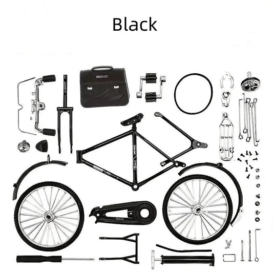 Retro Bicycle Model Miniature Metal Bike Figurine with Air Pump