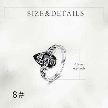 Sterling Silver Vintage Flower Rose Flower Tree Tree of Life Ring