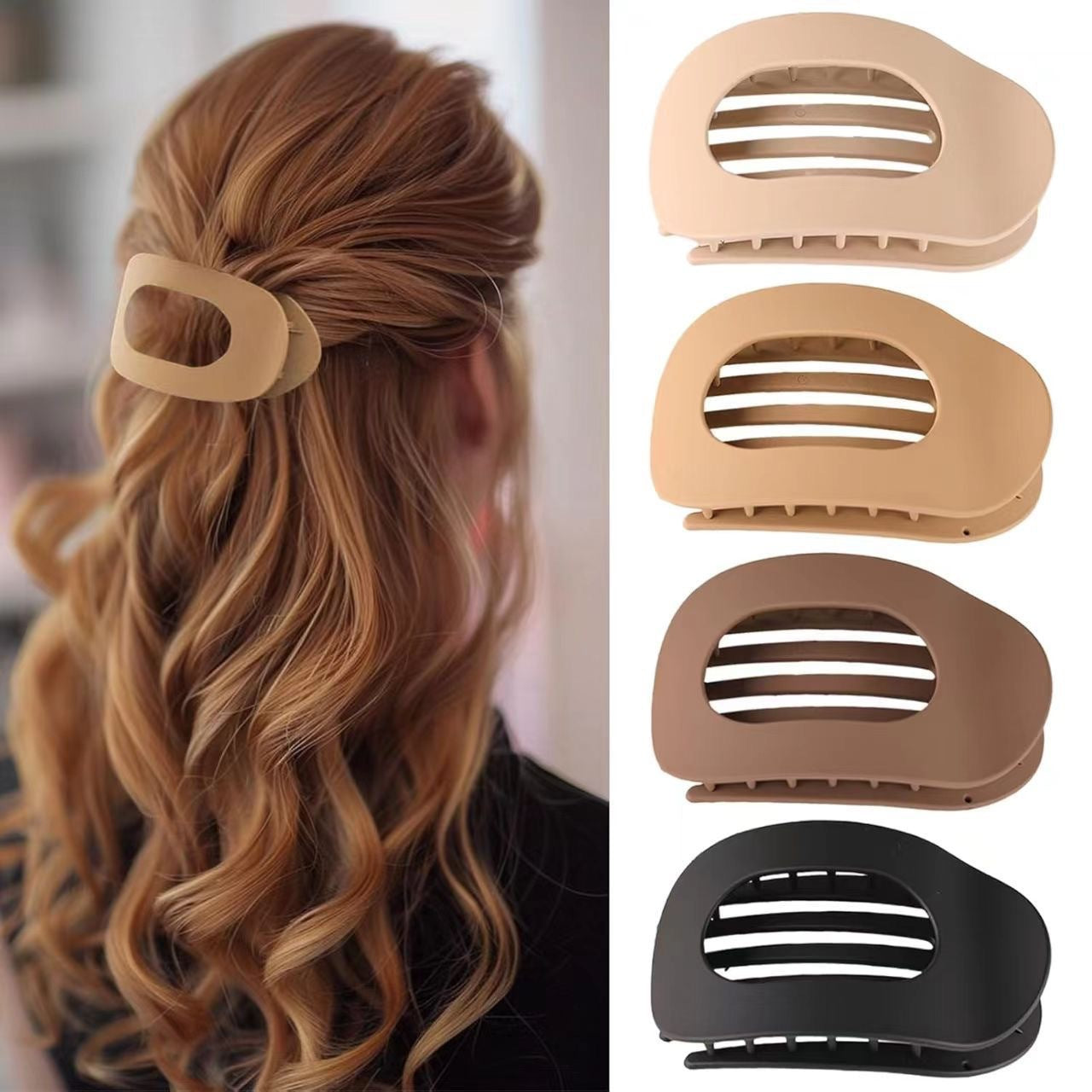4PCS Duckbill Hair Clips for Women, French Flat Hair Claws for Thick Thin Hair