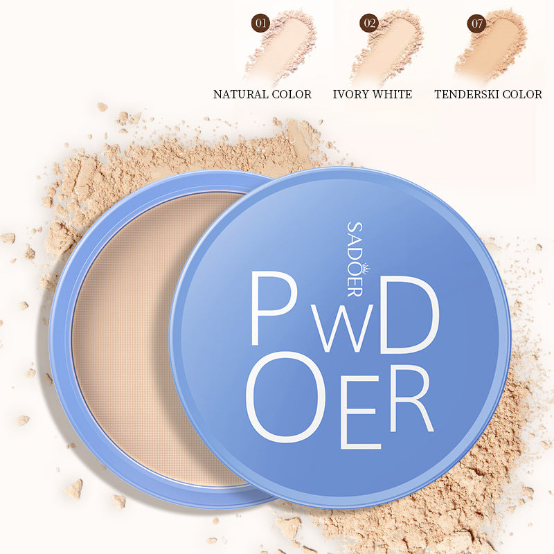 2PCS Oil Control Pressed Powder, Matte Smooth Face Setting Powder