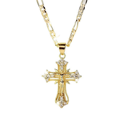 Cross Pendant Necklace with Sparkling Accents for Thanksgiving Graduation Gifts and Daily Wear