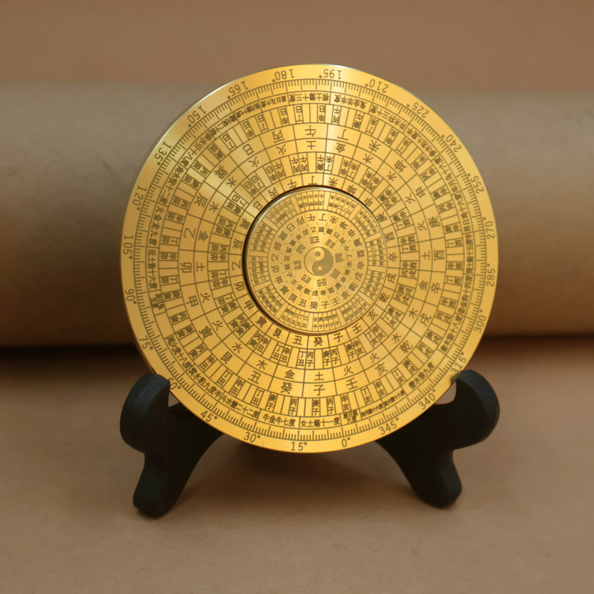 Mini Rotation Compass Feng Shui Amulet Ornament Good Luck