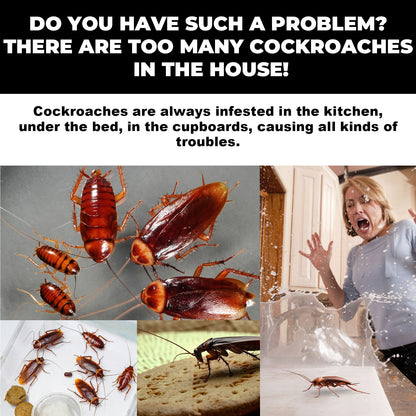 8PCS Roach Bait & Killer - Roach Repellent Stations for Nest Repellent of Indoor Infestations