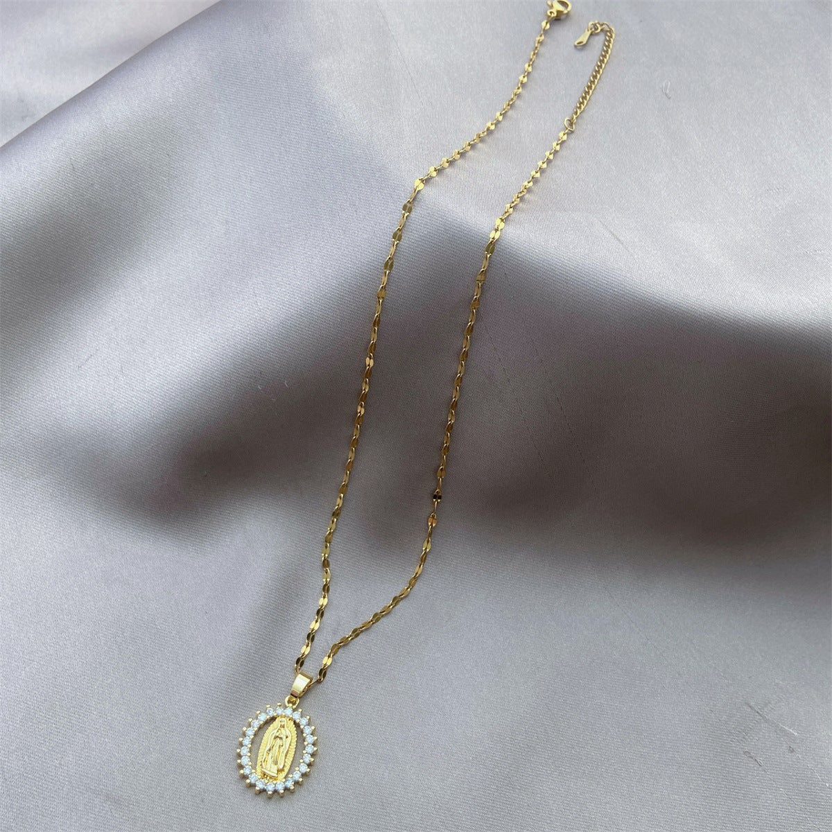 Virgen de Guadalupe Necklace (Mother Mary Pendant)