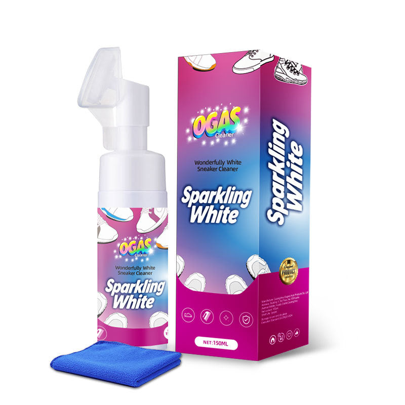 Shoe Cleaner Kit - 150ml Water-Free White Shoes Deep Stain Removal Foam with 360° Rotating Brush