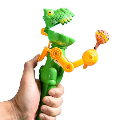 Lollipop Toy for Cats, Dinosaur Shaped Interactive Cat Chew Stick (Catnip Not Included)