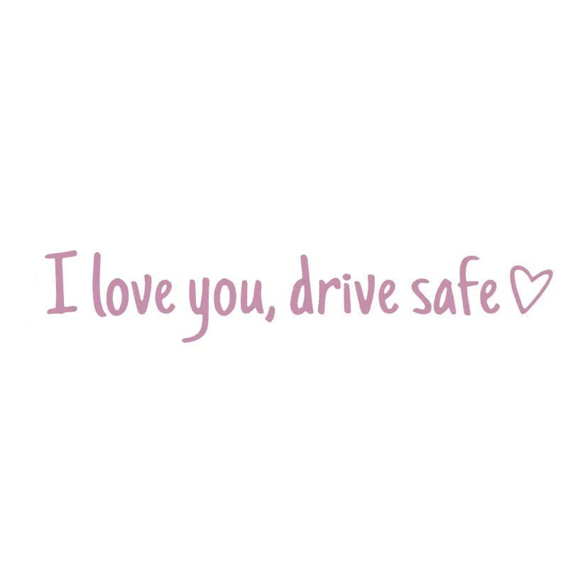 I Love You Drive Safe Vinyl Car Rearview Mirror Stickers 4 PCS