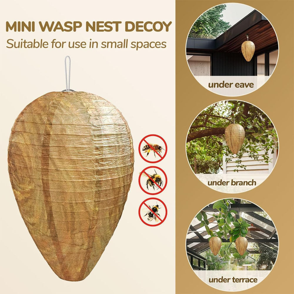 4Pcs Hanging Fake Wasp Nest Decoy Outdoor Fake Hornets Nest Decor for Home and Garden