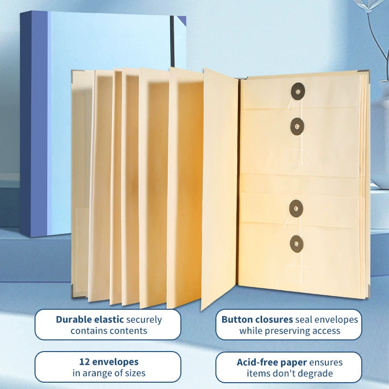 Document Organizer with Labels Expandable File Folder with Pockets