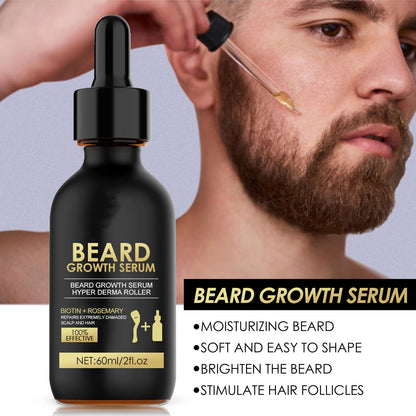Beard Growth Kit, Beard Growth Kit with Beard Roller, Beard Growth Serum