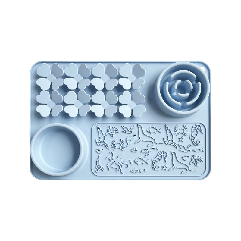 Slow Feeder Bowl Silicone Lick Mat for Dogs & Cats
