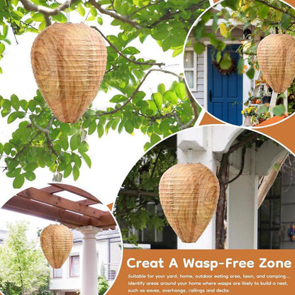 4Pcs Hanging Fake Wasp Nest Decoy Outdoor Fake Hornets Nest Decor for Home and Garden