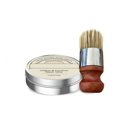 Leather & Furniture Repair Salve + Applicator Brush for Couches and Furniture