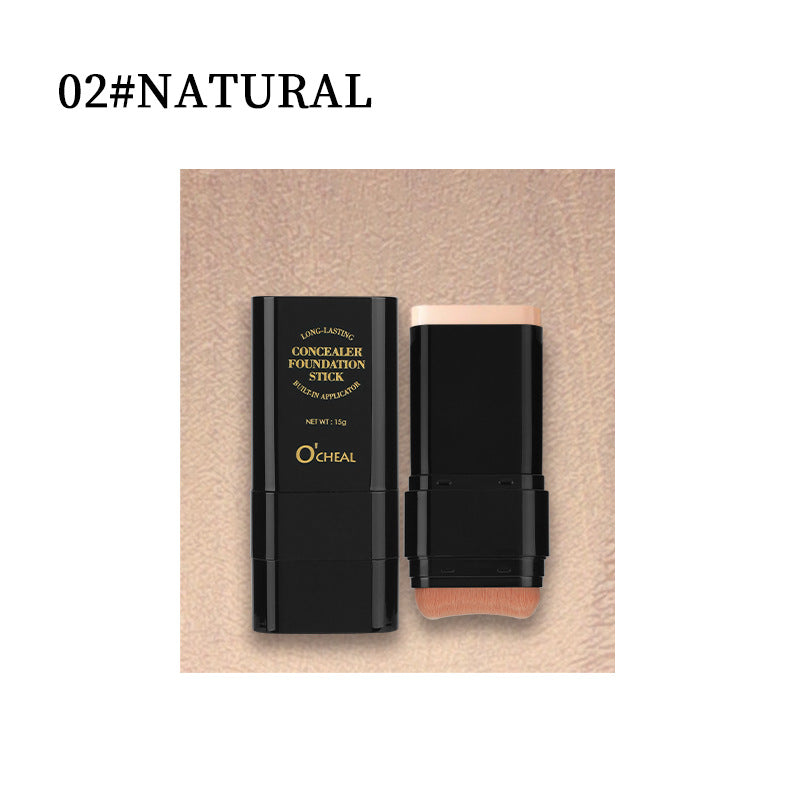 2-in-1 Foundation & Contour Stick: Long-Wear, Lightweight Full Coverage Concealer