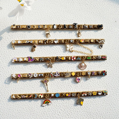 Italian Modular Charm Bracelet -DIY Module Jewelry Gifts