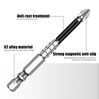 9Pcs High Magnetic Anti-Slip Drill Bits for Precision Work (25-150mm)
