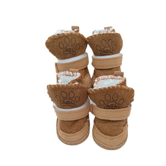 Winter Warm Anti-Slip Dog Shoes Puppy Boots Snow Paw Protector