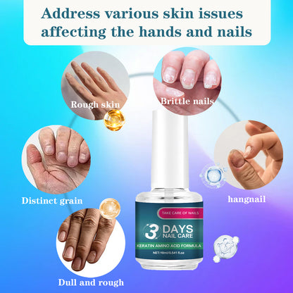 3 Days Nail Care - Keratin Amino Acid, Suitable for Soft and Fragile Nails