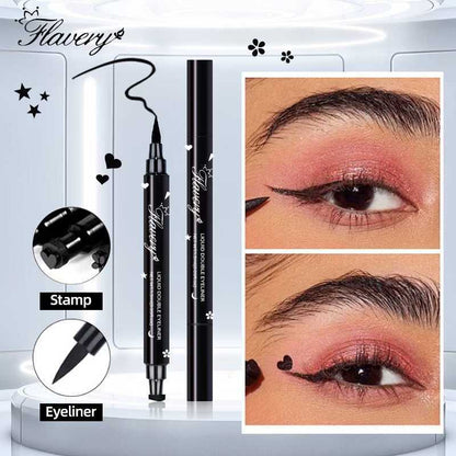6pcs Double-sided Waterproof Slim Gel Liquid Stamp Eyeliner Pens Set