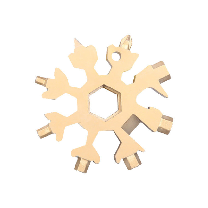 18-in-1 Snowflake Multi Tool, Stainless Steel Pocket Tool with Bottle Opener