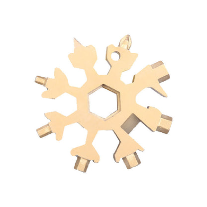 18-in-1 Snowflake Multi Tool, Stainless Steel Pocket Tool with Bottle Opener