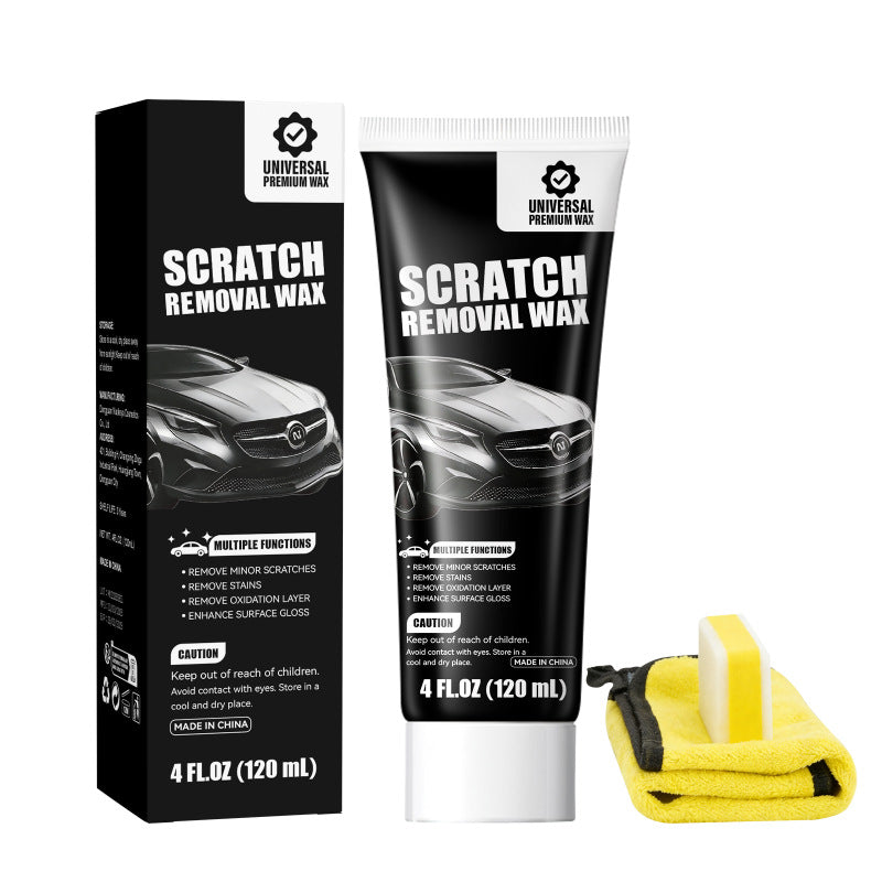 Car Scratch Remover Wax - Universal Premium Polishing Compound for Deep Scratches,  with Sponge and Cloth