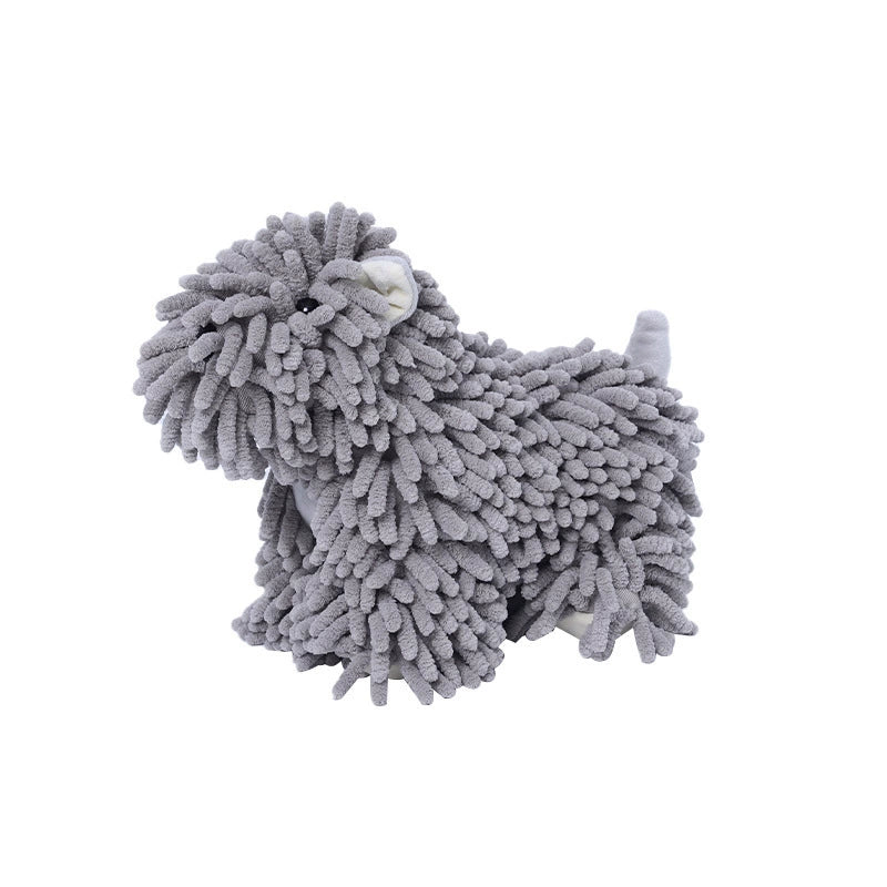 Dogs Fuzzy Ball Hand Towel,Hanging Hand Towels for Bathroom