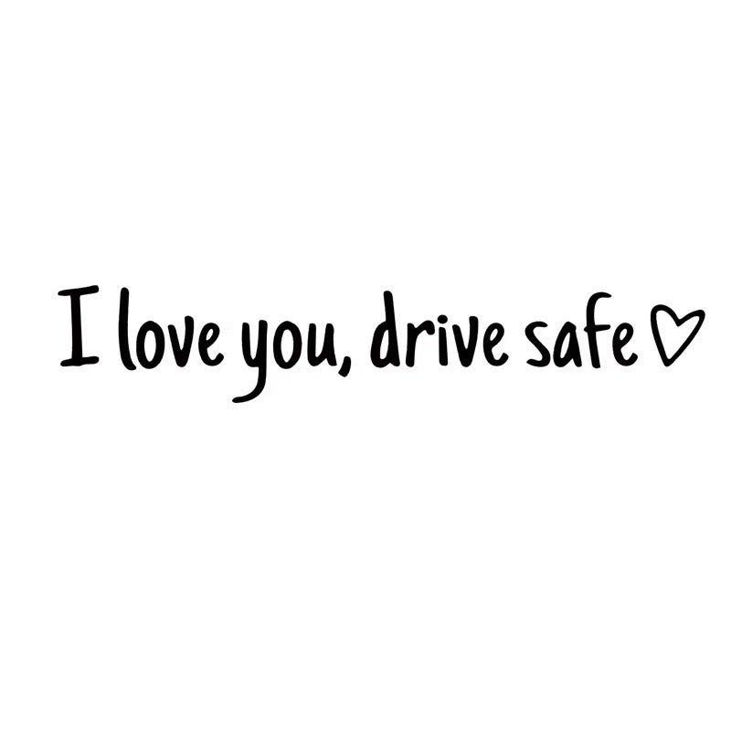 I Love You Drive Safe Vinyl Car Rearview Mirror Stickers 4 PCS