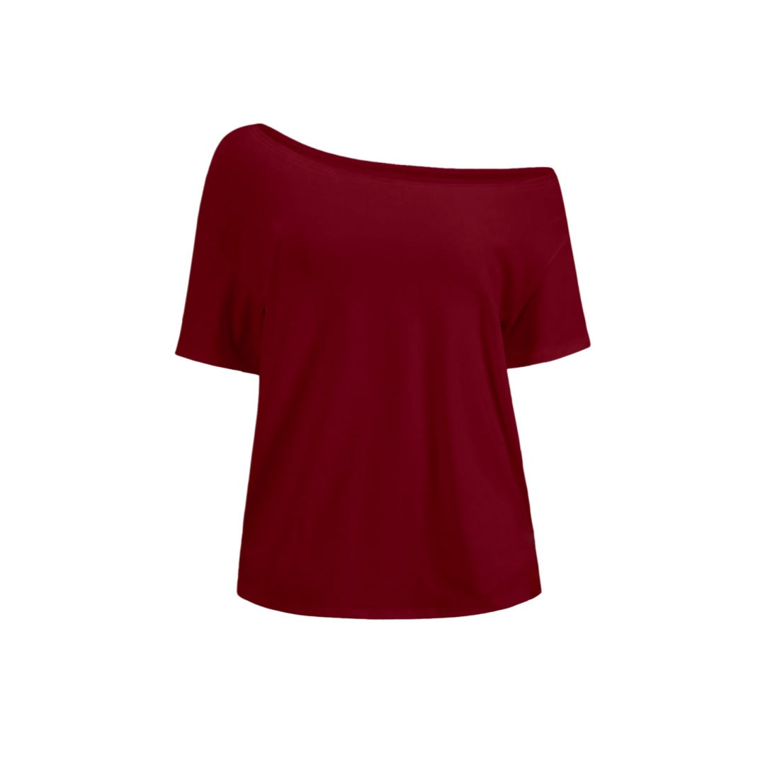 Off The Shoulder Top, Short Sleeve Basic T-shirt