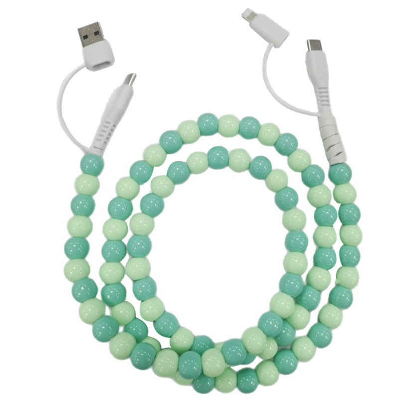 Adorable Pearl Bead USB-C to USB-C Fast Charging Cable (1m)