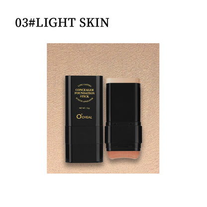 2-in-1 Foundation & Contour Stick: Long-Wear, Lightweight Full Coverage Concealer