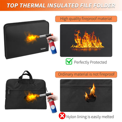 Fireproof and waterproof Important Document Organizer Folio Accordion File