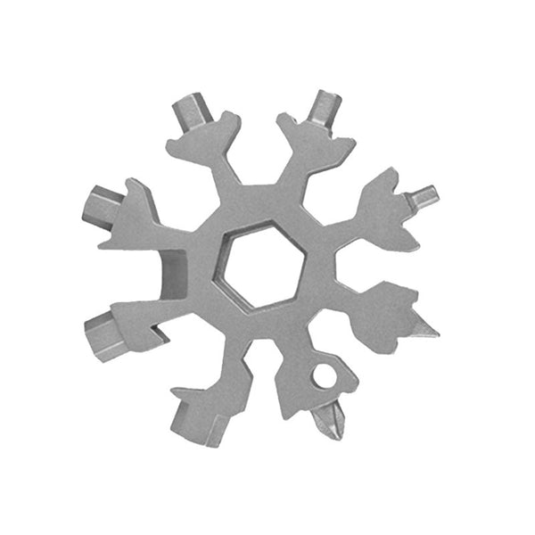 18-in-1 Snowflake Multi Tool, Stainless Steel Pocket Tool with Bottle Opener