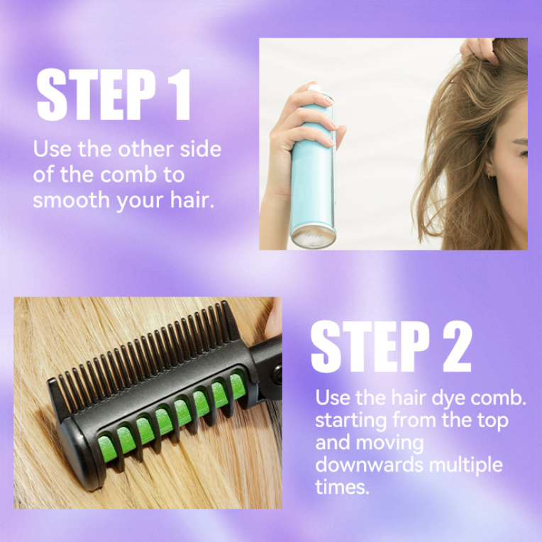 Festive Fun Hair Chalk Combs,Hair Color Comb Temporary 6 Color
