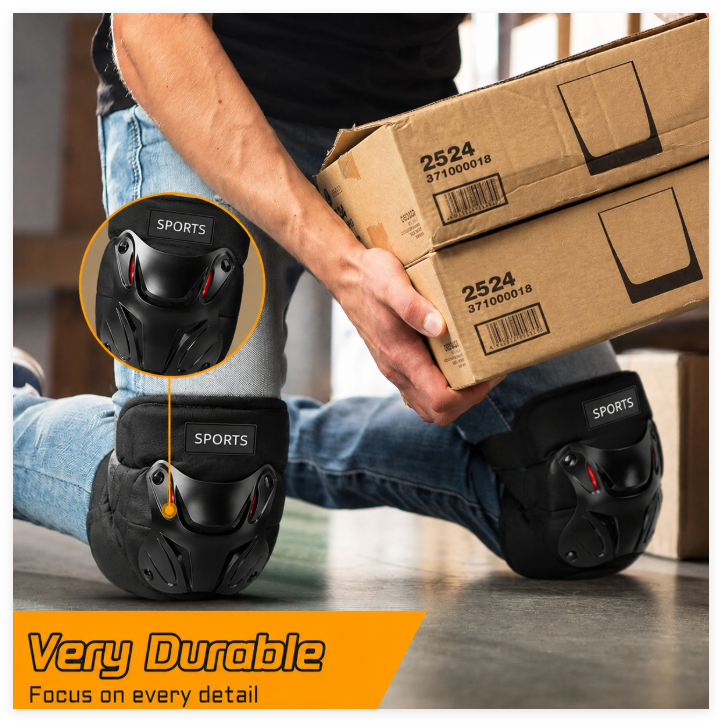One Pair of Knee Pads - Extended Comfort Professional Knee Pads