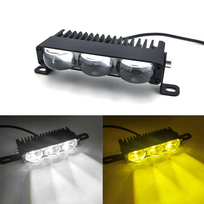 Mini LED Headlight Bumper Fog Lamps Projector Lens Car Light