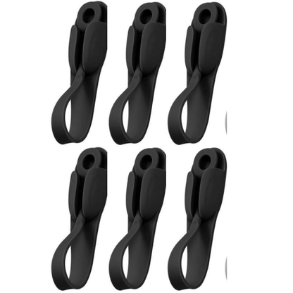 6 pcs Cable Winder Wall Mounted Punchfree Adhesive Removable Organization Silicone