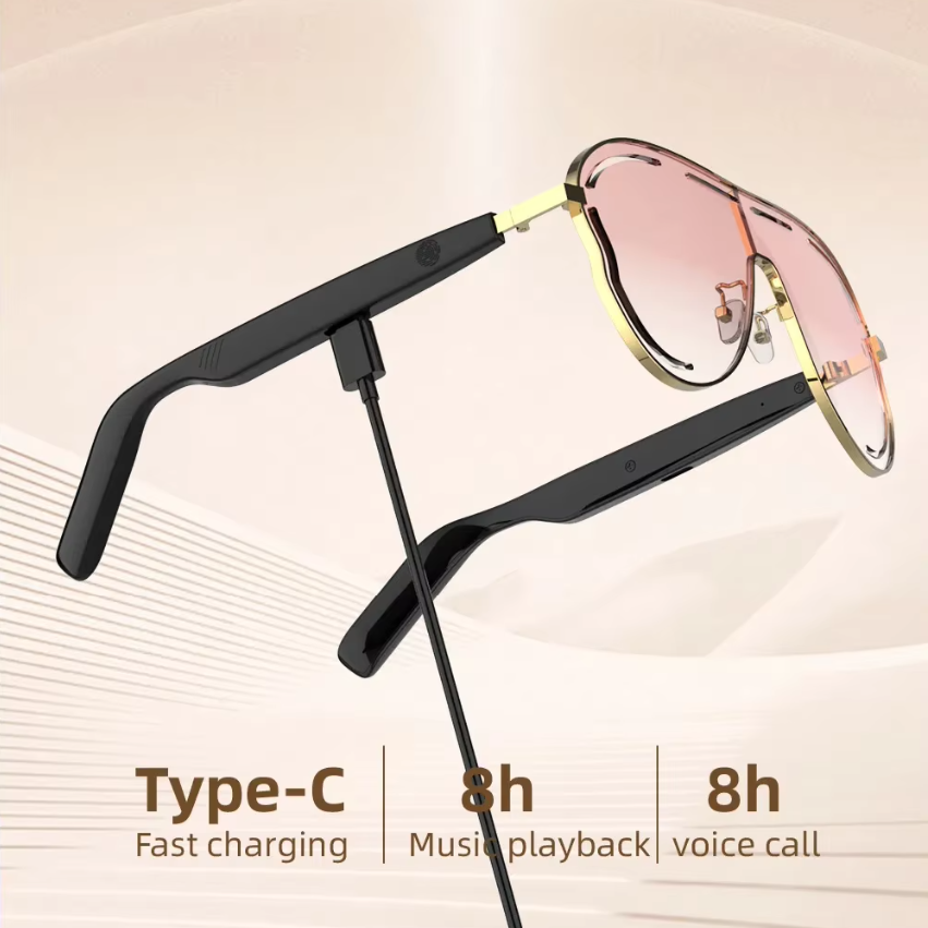 SG26 Pro Music&Calls Smart Wearable BT Headset Glasses Gradient Pink AI Translation