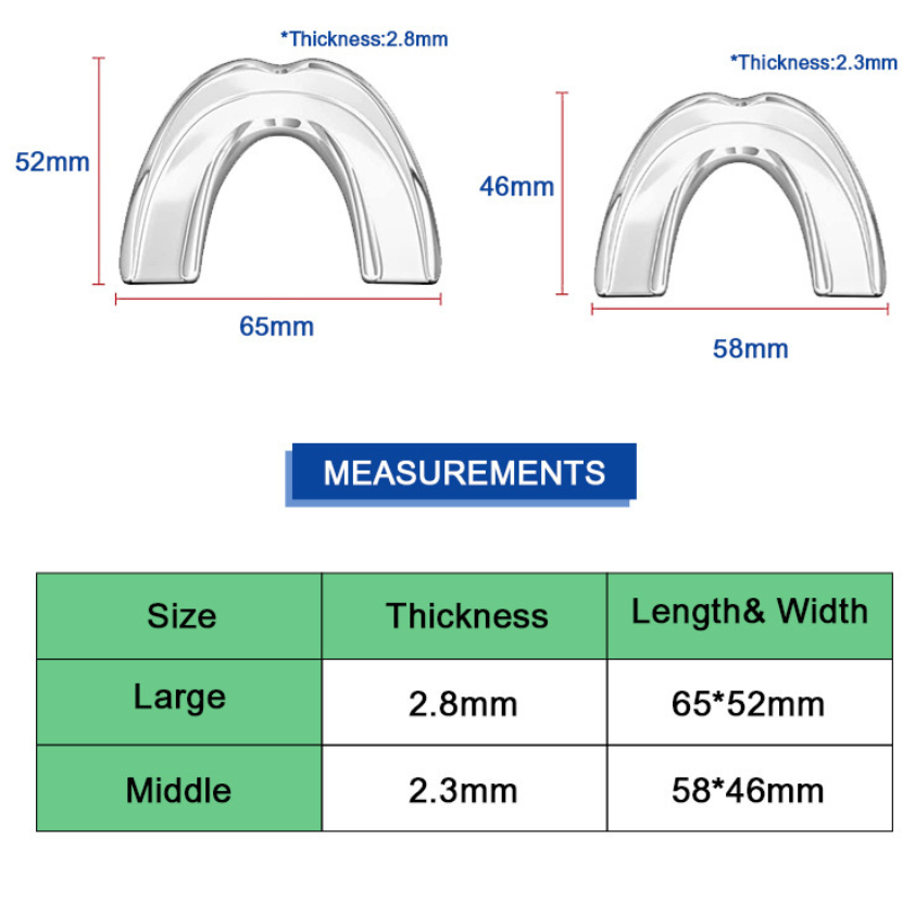 Invisible Dental Trays — BPA-Free — Ultra-Thin & Moldable, Perfectly Fits Every Tooth (Pack of 4)
