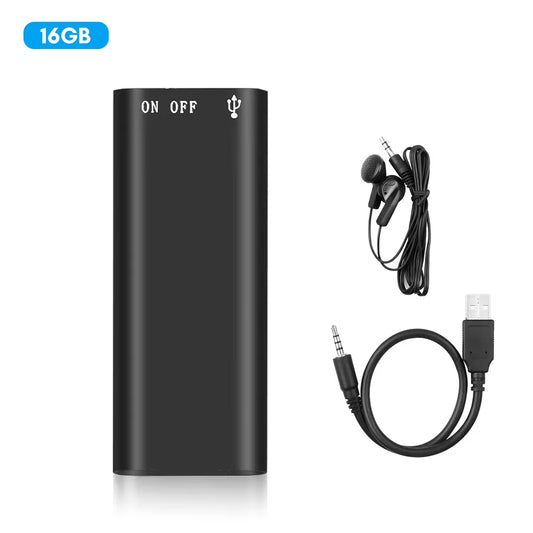 Mini Hidden Audio Recorder Voice Activated Office Listening Device 16GB