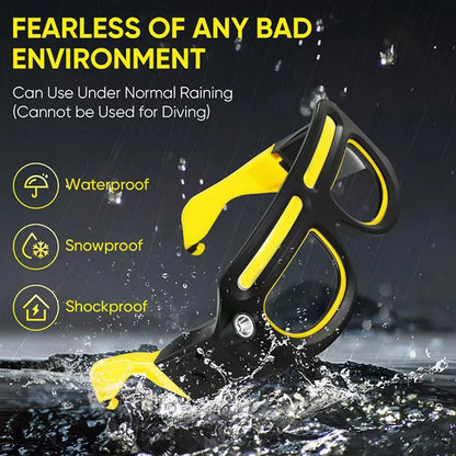Rechargeable LED Safety Glasses Headlights,Detachable Sunglasses