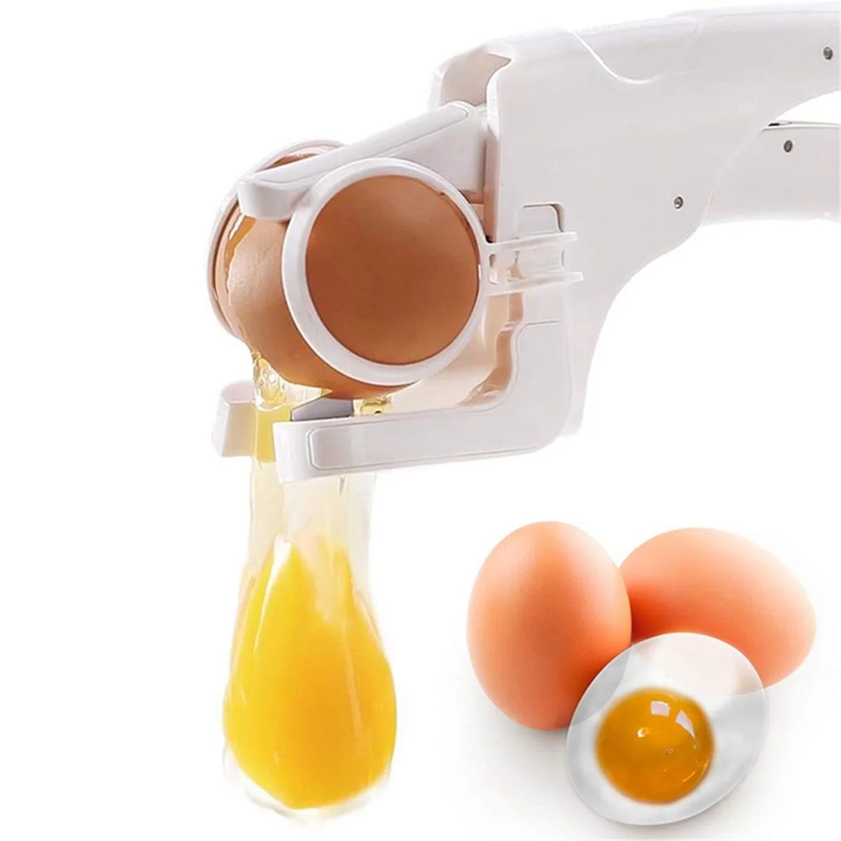 Egg Shell Cracker Handheld Plastic Breaker Opener Separator Kitchen Gadget Tool