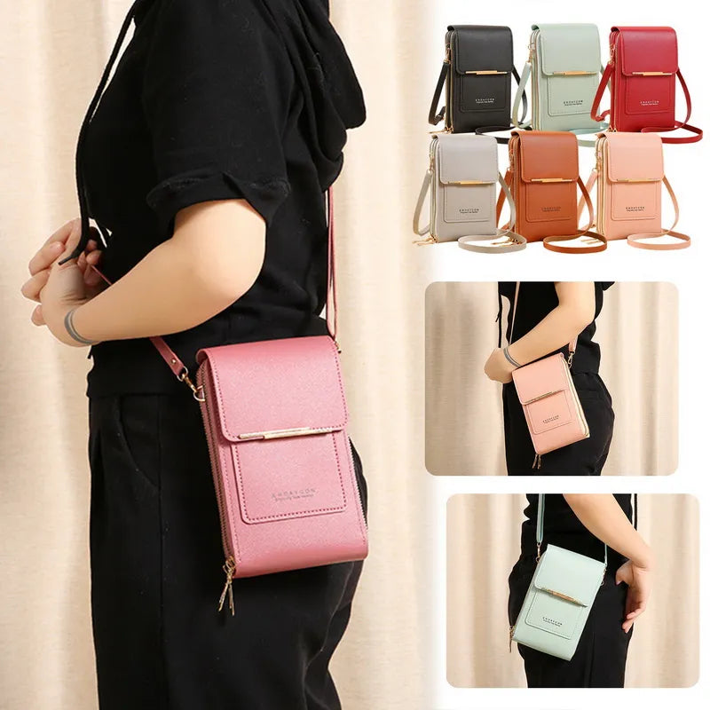 Small Crossbody Cell Phone Bag for Women, Mini Shoulder Purse with Credit Card Slots