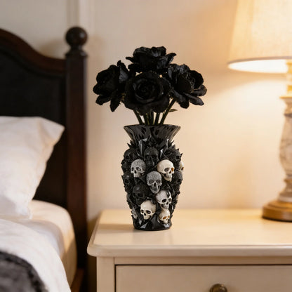 Gothic Skull Vase Decorative Ornament Craft For Home Garden